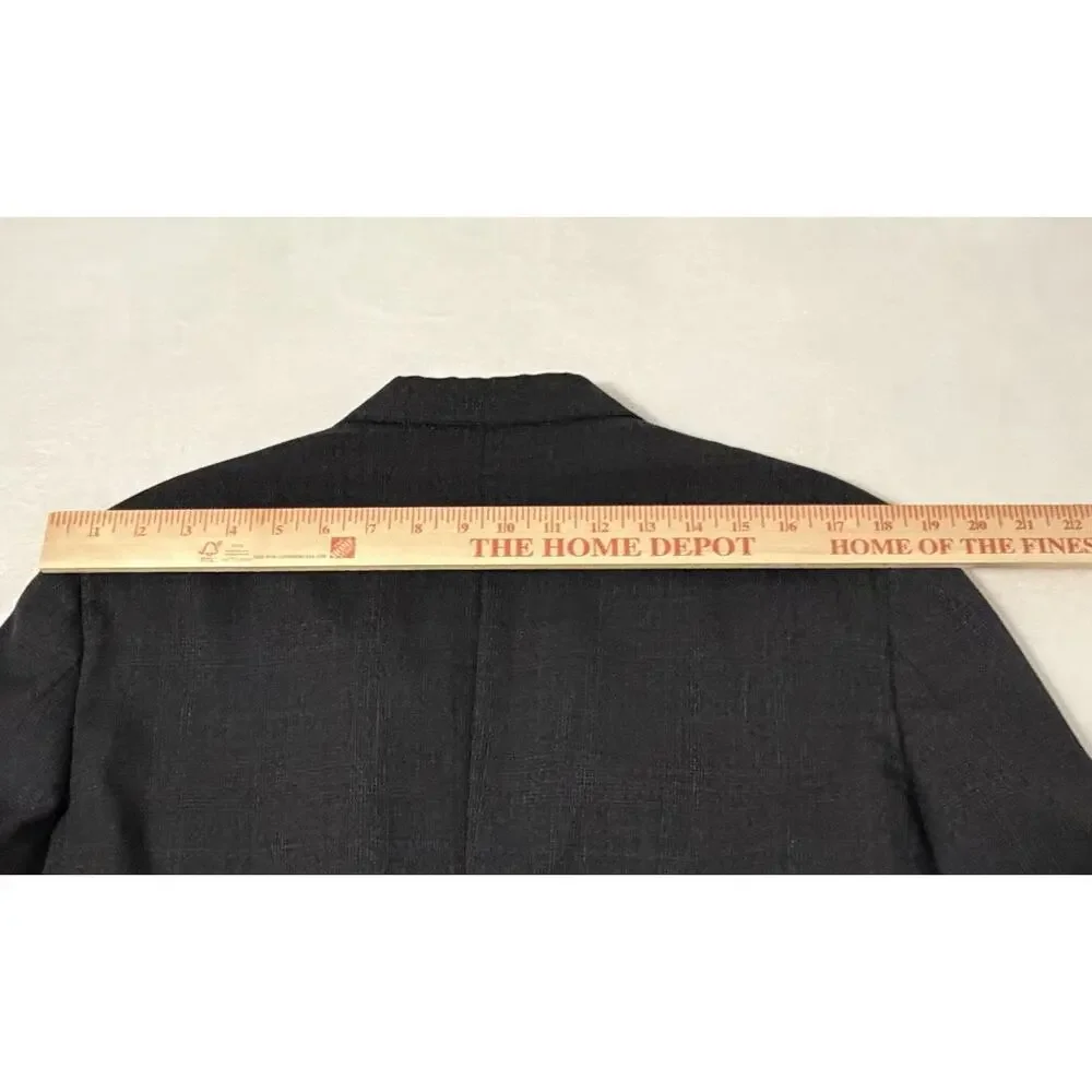 Jos A. Bank Executive Collection Sport Coat Blazer Mens 38R Dark Gray Plaid Wool